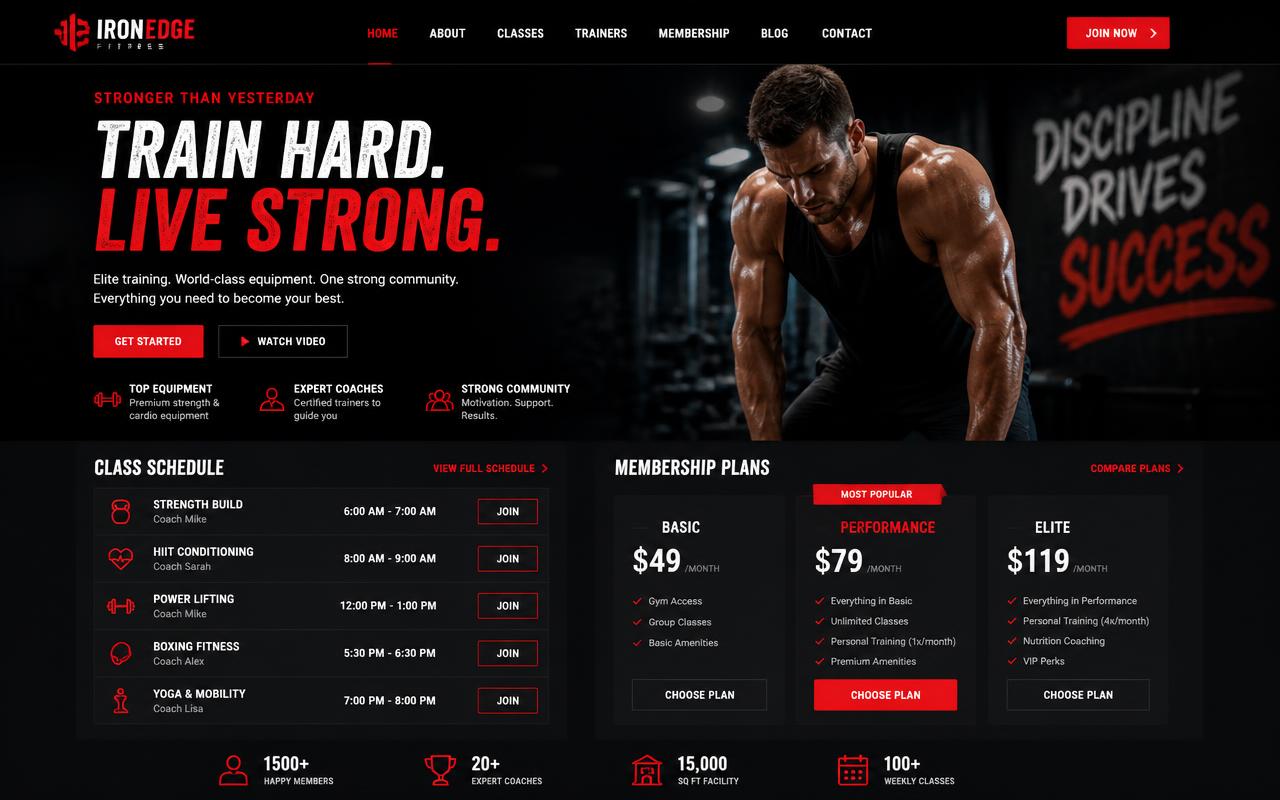 Sitio web de Gimnasio