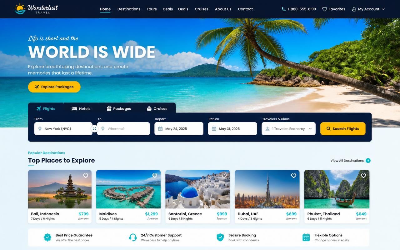 Sitio web de Agencia de viajes